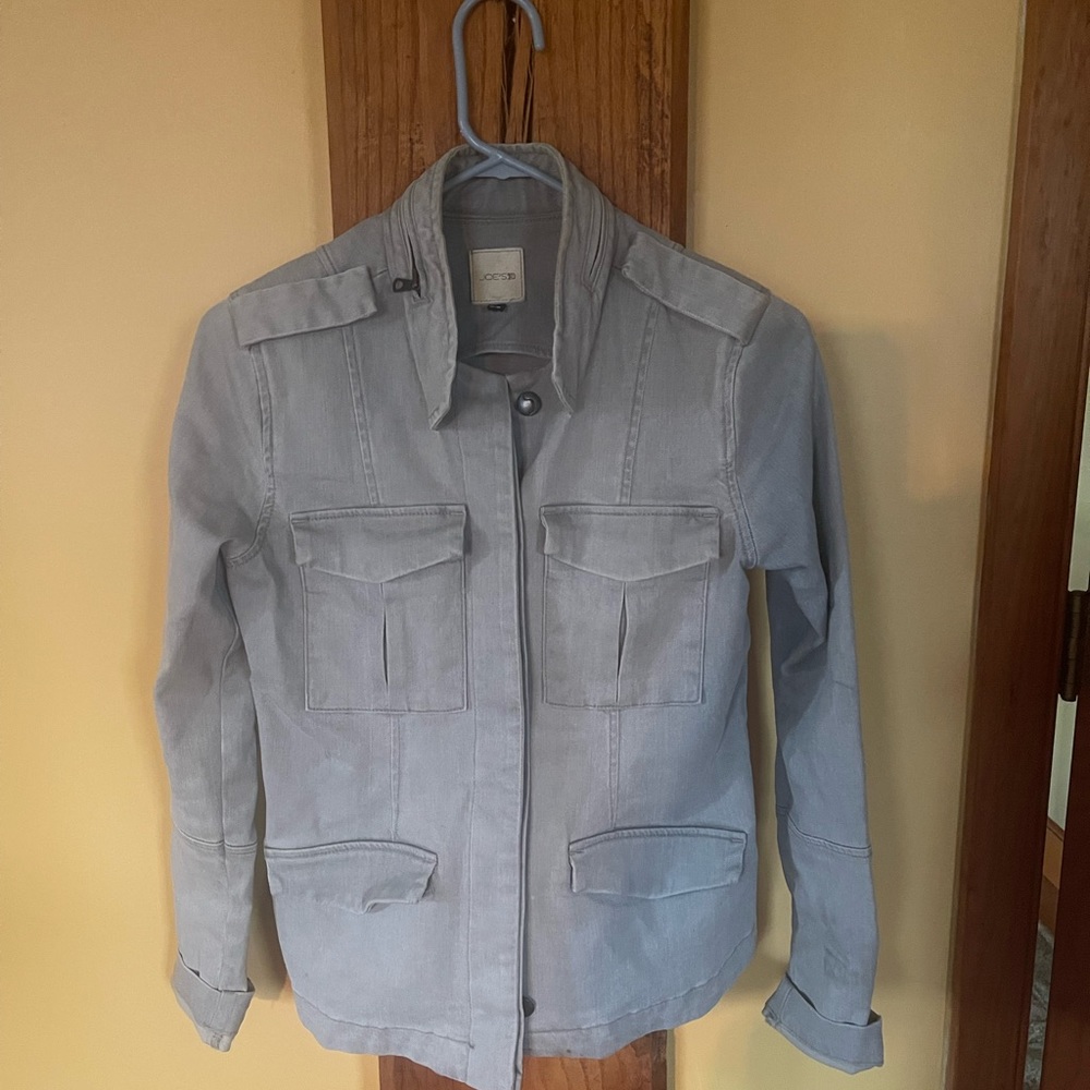 Joe’s Gray Jean Jacket with Peplum Size XS